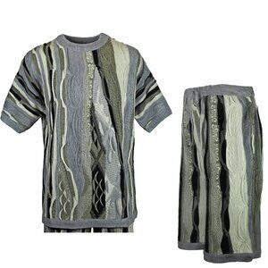 Men's Fashion Crew Neck Two Piece Set